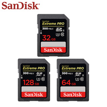 Sandisk-tarjeta de memoria Flash Extreme Pro, 128GB, 64GB, 32GB, alta velocidad, hasta 300MB, UHS-II 2024 - compra barato