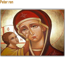 Peter ren-pintura diamante para a senhora dos lágrimas, artesanato, religioso, mosaico completo, imagens, decoração de ano novo 2024 - compre barato