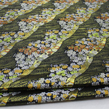 CF562 Black Japanese Style Cherry Blossom Jacquard Nishijin Brocade Fabric Japanese Kimono Clothing Fabric DIY Sewing Materials 2024 - buy cheap