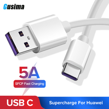 Original 5A USB Type C Cable USB 3.1 Fast Charger Data Type-C Silver Supercharge Cable for Huawei P10 P20 Pro Mate 10 USB C Cord 2024 - buy cheap