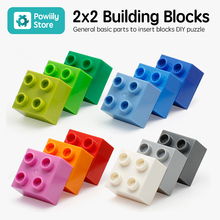 Juego de bloques de construcción de plástico para niños, juguete de construcción de 2x2 piezas, Compatible con gran tamaño, 10 unids/lote 2023 - compra barato