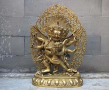 Медный Тантрический буддизм Mahakala Guhyasamaja Phurba Yum-yab статуя Будды 2024 - купить недорого