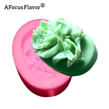 1 Pc DIY 3D Rose Silicone Rubber Model Making Cake Chocolate Cookies Handmade Soap Silicone Mold Cupcake Candle Molds 2024 - buy cheap