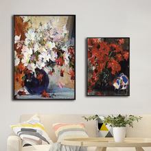 Impresiones de arte para decoración del hogar, imágenes de pared, póster, impresiones en lienzo, pinturas de flores rusas, Nicolai Ivanovich fethin 2024 - compra barato