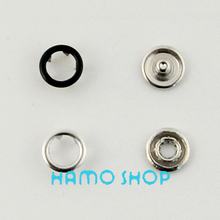 100pcs/lot 9.5mm Black Prong Open Ring No Sew Press Snaps Fasteners Brass Button Nickel Rivet Free shipping 2024 - buy cheap