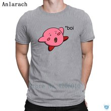 Camisetas divertidas de Kirby para hombre, camisas de gran tamaño, hip-hop, de primavera, personalizables con cuello redondo Natural, Anlarach Fit 2024 - compra barato