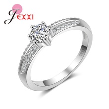 Exquisite Intellectual Polychromatic 925 Sterling Silver Cubic Zirconia Female Wedding Accessories Ring Anniversary Gift 2024 - buy cheap