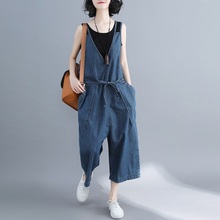 Macacão longo jeans feminino, macacão estilo chinês para mulheres 2018 dd1634 s 2024 - compre barato