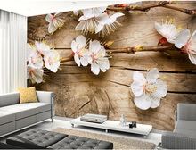 Papel tapiz floral personalizado, flor de primavera, foto 3D para sala de estar, dormitorio, Cocina, Restaurante, Fondo de pared impermeable 2024 - compra barato