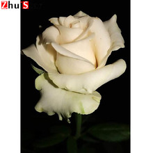 100% Full Square DIY 5D Diamond Painting white rose Cross Stitch Diamond Embroidery Patterns rhinestones Diamond Mosaic XY1 2024 - buy cheap