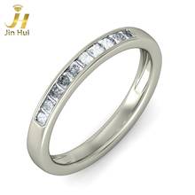 Jinhui Women The Riam Ring For Her Solid 18K White 750 Gold 0.26CT Natural Diamond  Jewelry  Free Engraving 2024 - buy cheap