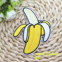 Envío gratis 10 piezas banano completo bordado parches hierro en motivo coser en apliques de frutas DIY accesorio BX 2024 - compra barato