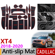 Противоскользящие резиновые коврики, слот для ворот, чашка, коврик для Cadillac XT4 2018, 2019, 2020, внутренние аксессуары, 18 шт./компл., автомобильные наклейки, Стайлинг автомобиля 2024 - купить недорого
