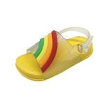 Sandalias de tiras de arcoíris para niños, zapatos de gelatina antideslizantes, para playa, novedad de verano, 2019 2024 - compra barato