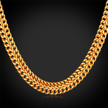 Hot Yellow Gold Color Mesh Chains Men Necklace 6MM 55CM 22" New Style Jewelry Trendy Punk Necklaces For Men Accessories N1143 2024 - buy cheap