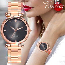 vansvar Casual Quartz Stainless Steel Band Newv Strap Watch Analog Wrist Watch dress relogio feminino luxury women  2019 2024 - buy cheap