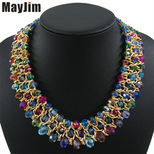 MayJim Statement necklace fashion women 2019 vintage choker collar gold chain chunky bead crystal necklaces & pendants Jewelry 2024 - buy cheap