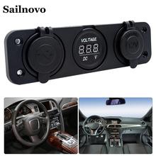 Sailnovo 5 В выход двойной USB автомобильный прикуриватель дисплей напряжения автомобильный разъем прикуривателя Зарядное устройство адаптер питания розетка 2024 - купить недорого