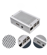 Capa de metal para raspberry pi 3, capa de alumínio preta e prateada para rpi 3 modelo b, compatível com raspberry pi 3 modelo b + 2024 - compre barato