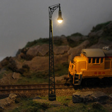 3pcs HO Scale Lamp Post 12cm 1:87 Street Lights Model Railway Train LEDs Miniature LQS65HO 2024 - buy cheap