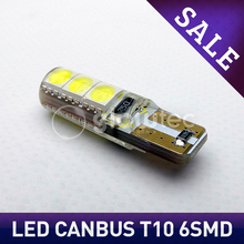 Canbus led t10 6smd 5050 lâmpada de carro, para carro, sem erros de iluminação, fonte dc12v glowtec, 1 peça 2024 - compre barato