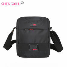 Shengxilu деловая мужская сумка на плечо, повседневная мужская сумка-мессенджер, дорожная сумка через плечо с логотипом бренда, высокое качество, черные мужские сумки 2024 - купить недорого