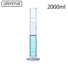 1pc 2000mL Graduated Glass Measuring Cylinder Graduated Cylinder Laboratory Glassware Chemistry Equipment 2024 - buy cheap