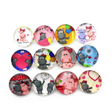 Hot selling 10pcs/lot baby shower Snap Buttons Charms 18mm Glass Buttons Fit DIY Snap Bracelets&Bangle Jewelry 2024 - buy cheap