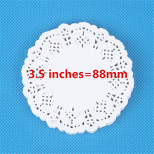 100Pcs 3.5inch=88mm White Round Lace Paper Doilies Craft Doyley Coasters Placemat Wedding Christmas Table Decoration 2024 - buy cheap