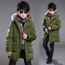 New baby Boys Winter Coat 6 to 14 Years Hooded Children Patchwork Down Baby Boy Winter Jacket Boys Kids Warm Outerwear Parks 2024 - buy cheap