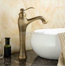 Free Shipping Tall Antique Brass Bathroom Faucet Classic Hot & Cold Brass Basin Sink Mixer Tap A-054 2024 - buy cheap