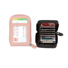 Carteira unissex de couro genuíno, carteira para guardar cartão de crédito, cartão de visita, porta-passaporte 2024 - compre barato
