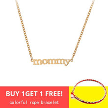 Simple Gold Letter Stainless Steel Choker Necklace for Women Statement MOMMY Necklace for her Love Gift 2019 New ARRIVE Jewelry 2024 - buy cheap