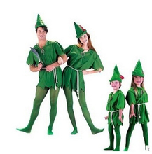 Free shipping Halloween costume party dress Green elves Peter pan Role-playing apparel  halloween costumes for men women 2024 - buy cheap