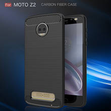 Мягкий Силиконовый ТПУ чехол для Motorola Moto Z 2 Z2 Force чехол из углеродного волокна матовый ТПУ чехлы для мобильных телефонов 2024 - купить недорого