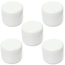 5Pcs 50g/50ml Empty Cosmetic Containers Plastic Makeup Jar Pot Refillable Sample Bottles Travel Face Cream Lotion White 2024 - buy cheap