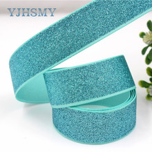 YJHSMY G-18522-255,22 mm 10 yards Glitter Ribbons Thermal transfer Printed grosgrain Wedding Accessories DIY handmade materials 2024 - buy cheap