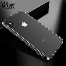 VVKing прозрачный противоударный чехол для телефона iPhone X XS чехол для MAX XR силиконовый мягкий TPU для iPhone 6 6S 7 8 Plus XS чехол 2024 - купить недорого