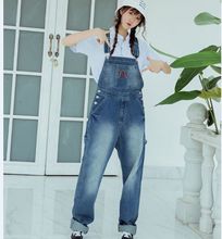 Europe Boyfriend Cowboy Overalls Plus Size Women embroidery Wide Leg Denim Jumpsuit Baggy Bib jean Rompers Pluse size 5XL pants 2024 - buy cheap