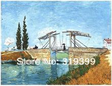 Pintura al óleo de lona de lino, puente Langlois en Ares de vincent van gogh,100% hecho a mano, envío gratis por DHL 2024 - compra barato