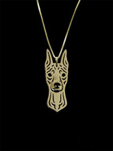 Pinscher miniatura de moda con collar recortado pendiente para las orejas collar de mujer de declaración Chapado en plata 2024 - compra barato