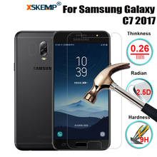 XSKEMP Shockproof Real Tempered Glass For Samsung Galaxy C7 2017 Scratch-Resistant Screen Protector Ultra Thin 9H Toughened Film 2024 - buy cheap