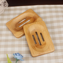 Jabonera de madera de bambú Natural, soporte de bandeja de jabón rejilla para guardar jabón, contenedor para plato de ducha de baño, 100 Uds. 2024 - compra barato