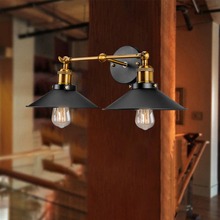 Lámpara de pared de Metal para Loft Industrial, candelabro rústico doble, accesorios de mesita de noche para decoración del hogar, E27 2024 - compra barato