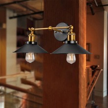 Loft Vintage Wall Lamps Industrial Loft Metal Double Rustic Sconce Wall Light E27 Bedside Fixtures Home Decoration Light 2024 - buy cheap