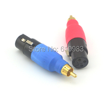 RCA Splitter 3 Pin XLR Jack female pin to RCA Plug Audio Adapter Connector 2024 - buy cheap