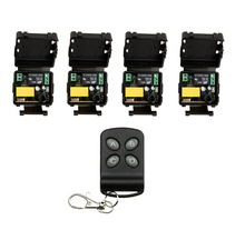Mini Control remoto inalámbrico RF, CA 220 V, 1 canal, 4 receptores y 1 transmisor, autobloqueo 2024 - compra barato