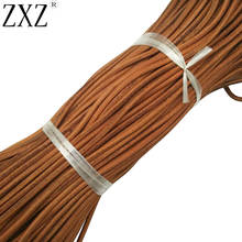 ZXZ 3 Meters Top Quality 5mm Round Natural Real Genuine Soft Leather Cord String Lace Tong for Necklace Bracelet Jewelry Making 2024 - buy cheap