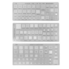3 pçs universal bga reballing stencils kit para mtk samsung htc huawei android 2024 - compre barato