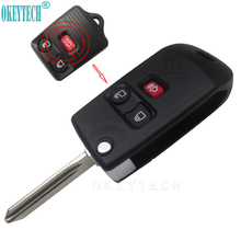 OkeyTech хорошее качество 3 кнопочный откидной модифицированный чехол для ключа Сменный Чехол для ключа автомобиля новый стиль для Ford Бесплатная доставка 2024 - купить недорого